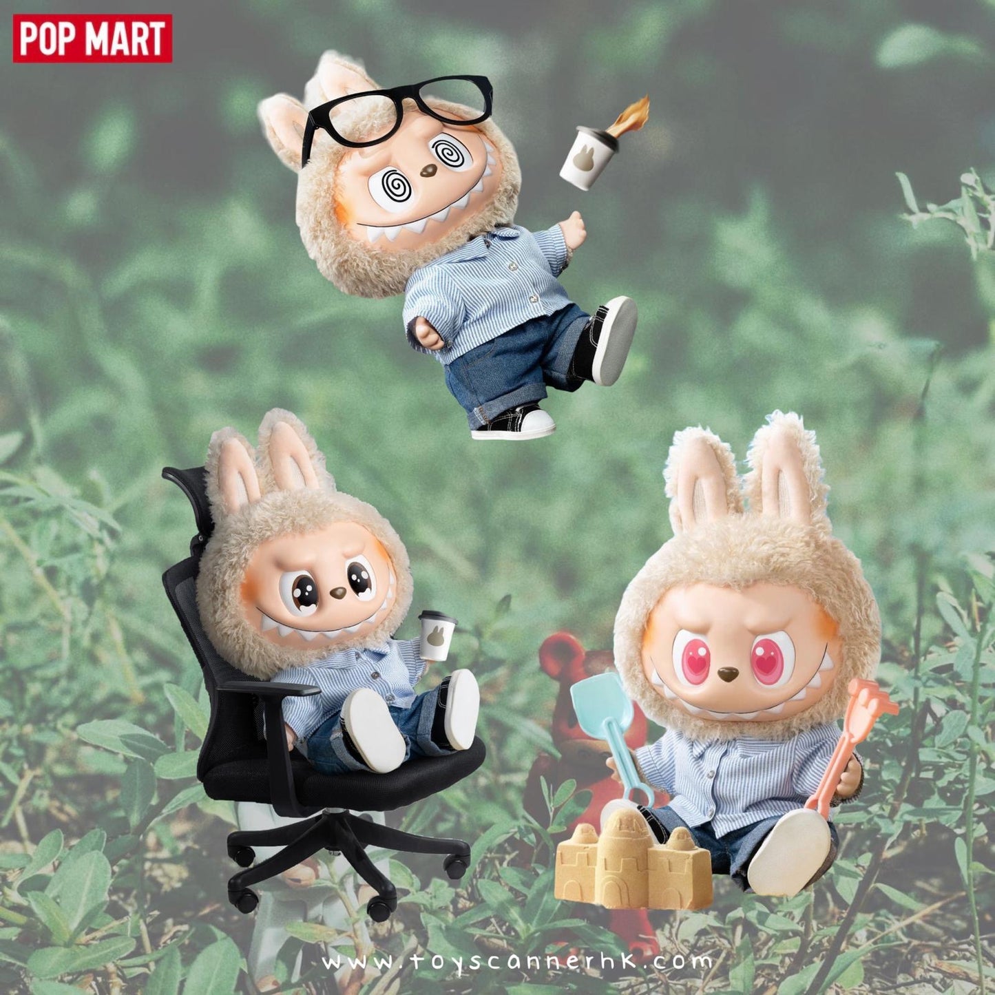 (Pre-order 訂後約7天到貨) POP MART x How2work THE MONSTERS - FLIP WITH ME LABUBU 搪膠毛絨公仔
