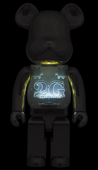 (In-stock) BE@RBRICK 2G Reveres Gold 1000%