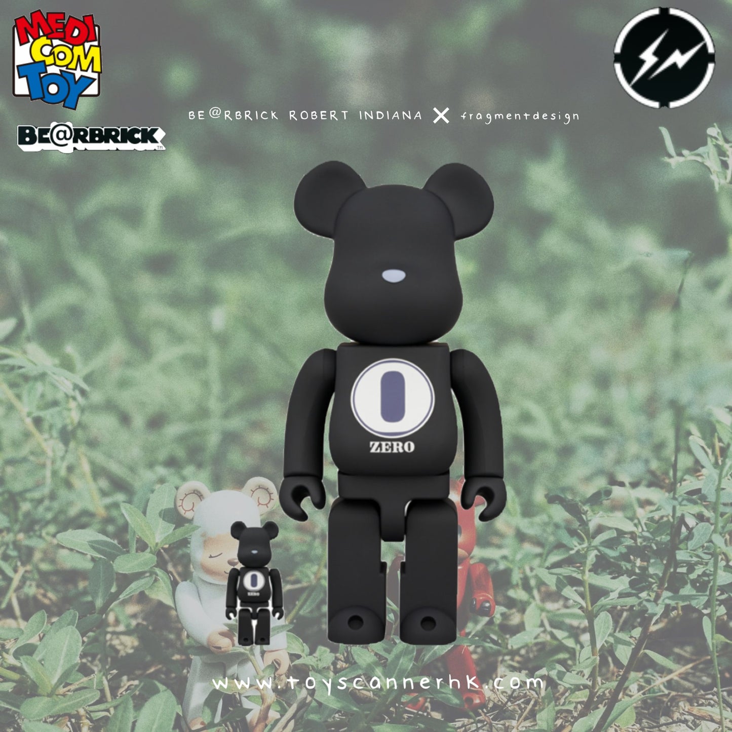 (Pre-order) MEDICOM TOY EXHIBITION '24 ROBERT INDIANA × fragmentdesign 100％ & 400％BLACK / WHITE