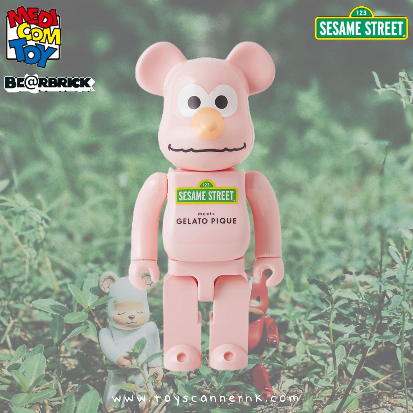 (Pre-order) BE@RBRICK × SESAME STREET
× GELATO PIQUE 400% ELMO / COOKIE MONSTER