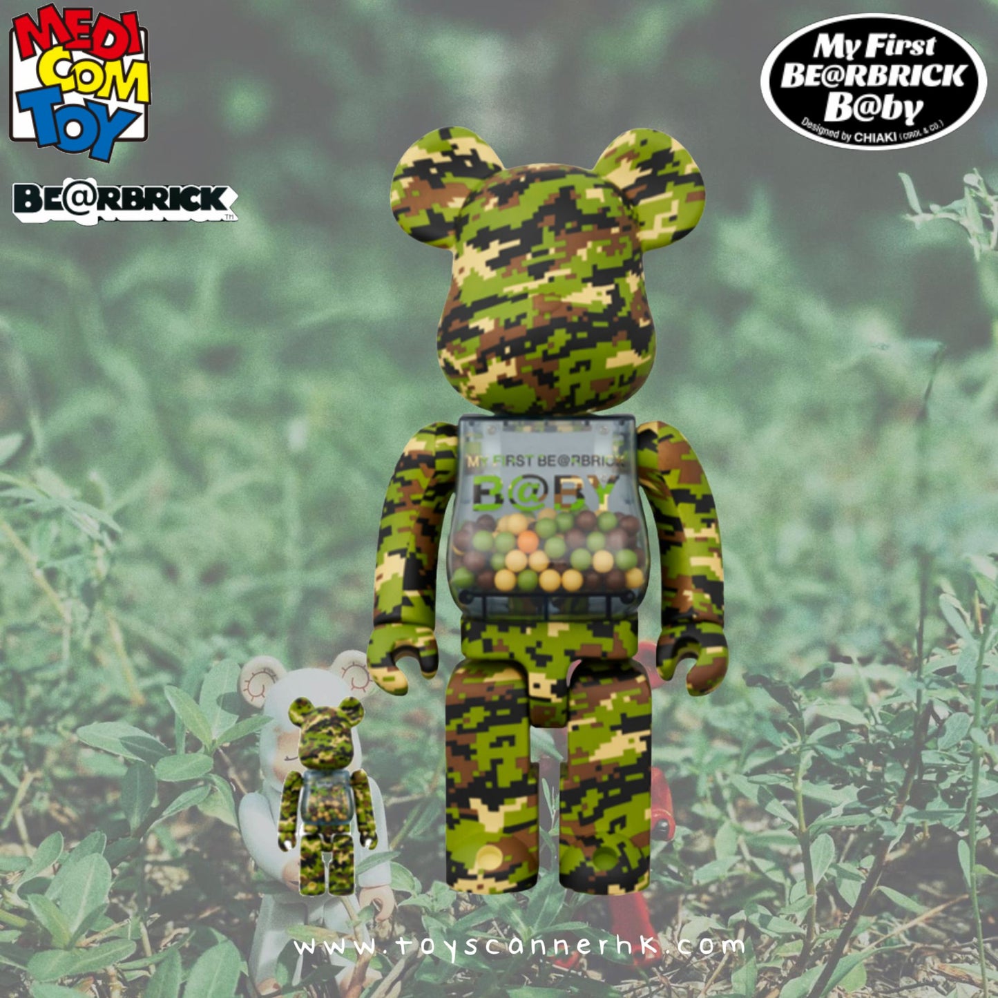 (Pre-Order) MY FIRST BE@RBRICK B@BY DIGITAL CAMO Ver. 100％ & 400％