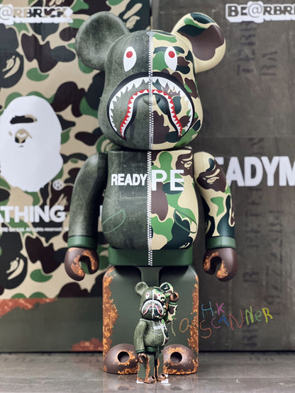 (In-stock) BE@RBRICK READYMADE x A BATHING APE 100%&400%