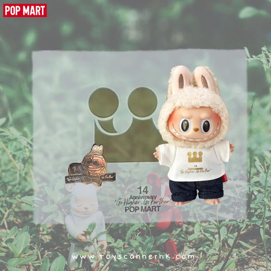 (Pre-order) POP MART LABUBU 
14週年限定員工禮盒（14週年徽章+搪膠毛絨掛件)