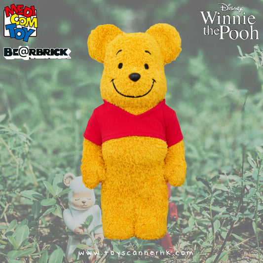 (Pre-order) BE@RBRICK Winnie the Pooh COSTUME Ver.(PILE FABRIC) 400％