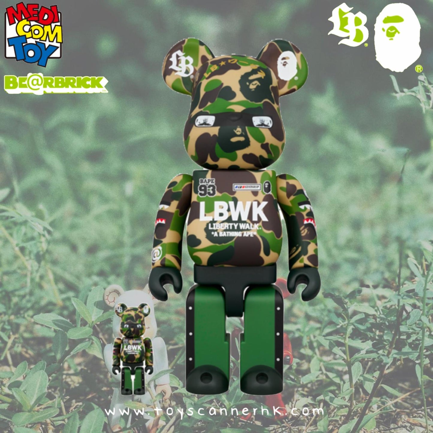 (Pre-order) BE@RBRICK LBWK × BAPE(R) 100% & 400%