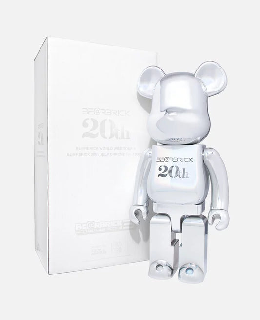 (In-stock) BE@RBRICK 20TH ANNIVERSARY DEEP CHROME VER. 1000%