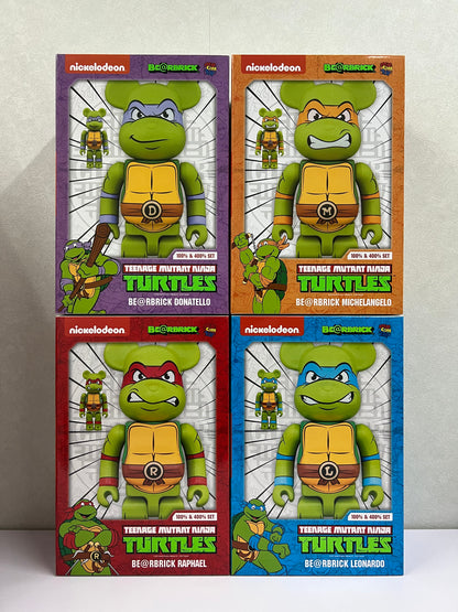 (In-stock) BE@RBRICK 忍者龜 Teenage Mutant Ninja Turtles 100% & 400% BEARBRICK Raphael Leonardo Michelangelo Donatello